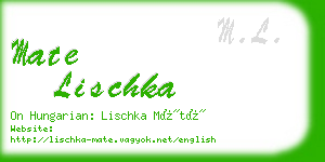 mate lischka business card